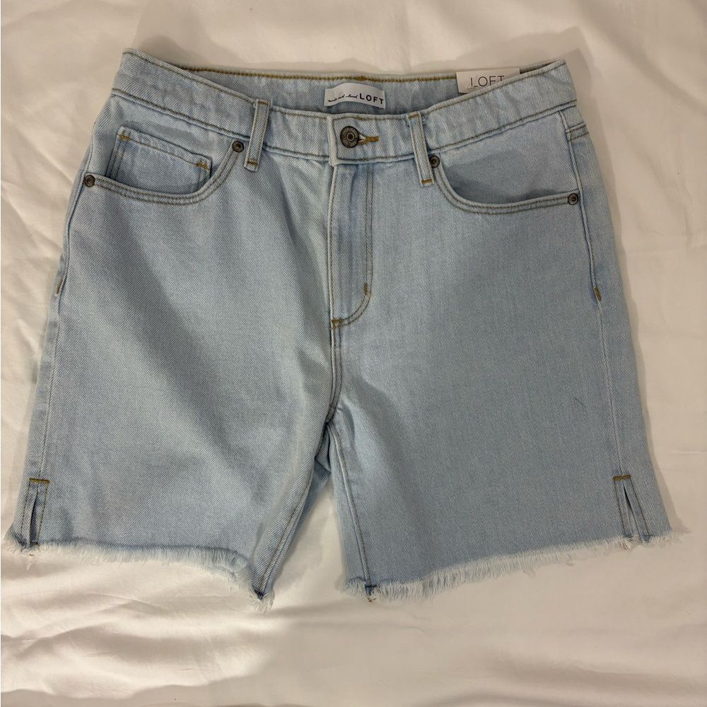 NWT LOFT Soft Blue Jean Shorts